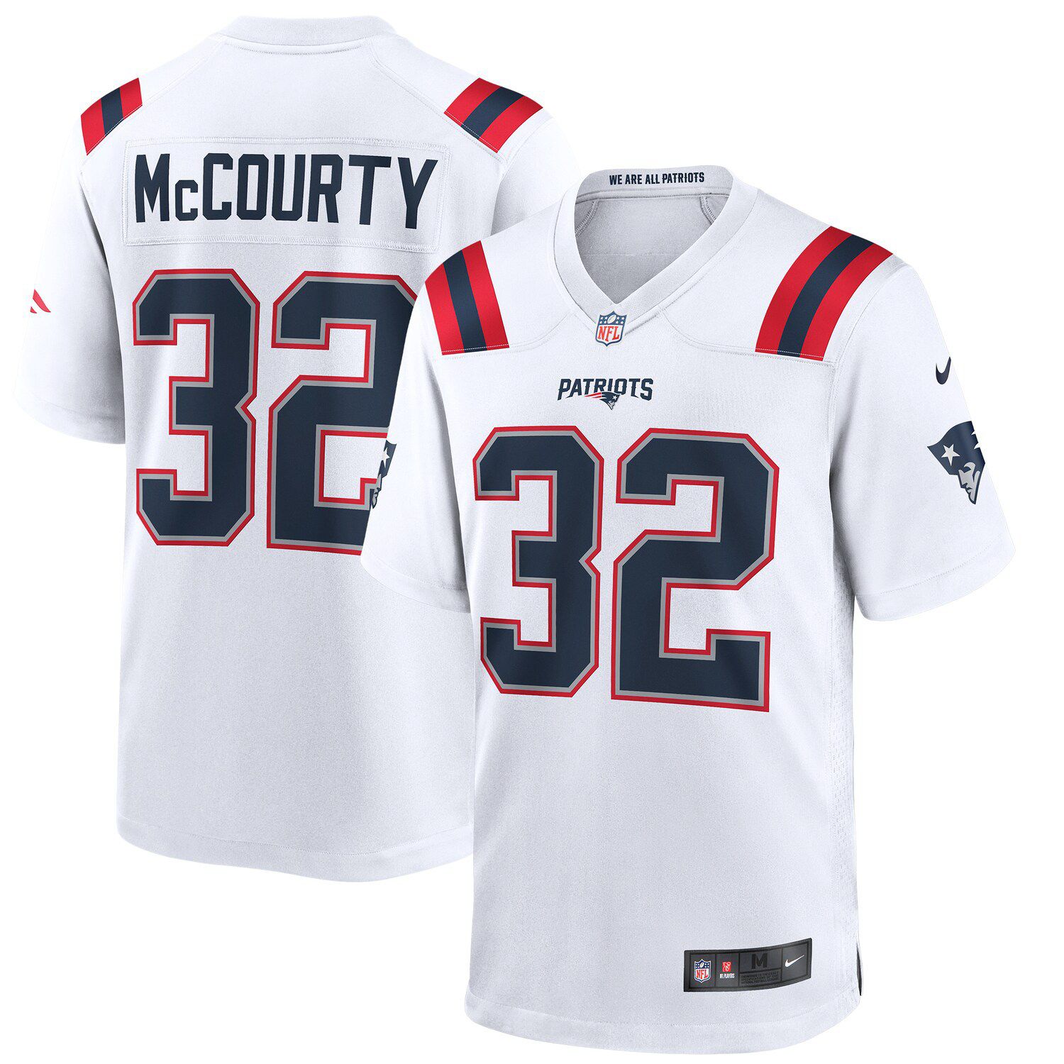 New England Patriots #32 Devin McCourty Throwback Replica Jersey - Blue