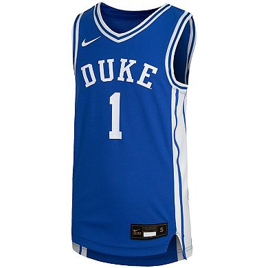Youth Nike #1 Royal Duke Blue Devils Replica Team Basketball Jersey