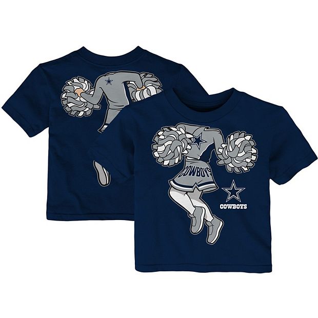 Girls Toddler Navy Dallas Cowboys Pom Pom Cheer II T-Shirt