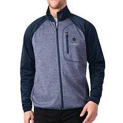 Men's Columbia Navy/Gray Dallas Cowboys Flanker III Microfleece Full-Zip Jacket