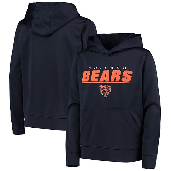 Chicago Bears Antigua Victory Pullover Hoodie - Heather Gray