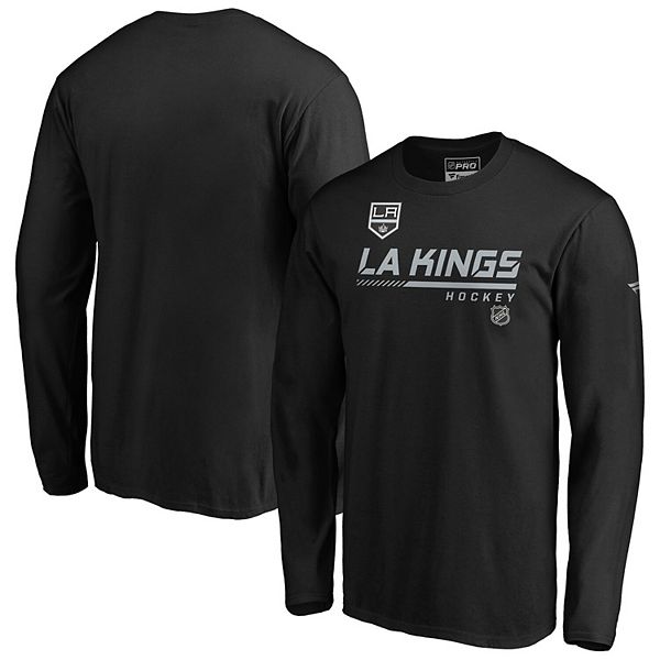 Men's Fanatics Branded Black Los Angeles Kings Authentic Pro Core  Collection Prime Wordmark Long Sleeve T-Shirt