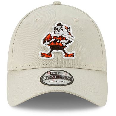 Men's New Era Khaki Cleveland Browns Historic Playmaker 9TWENTY Adjustable Hat