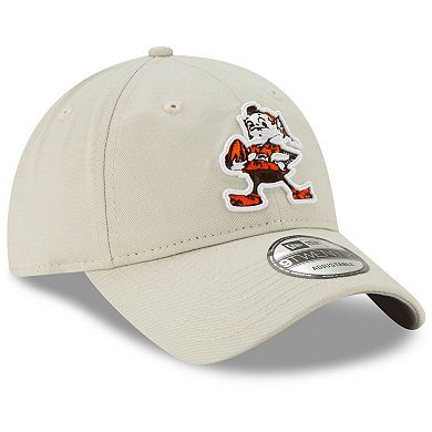 Men's New Era Khaki Cleveland Browns Historic Playmaker 9TWENTY Adjustable Hat