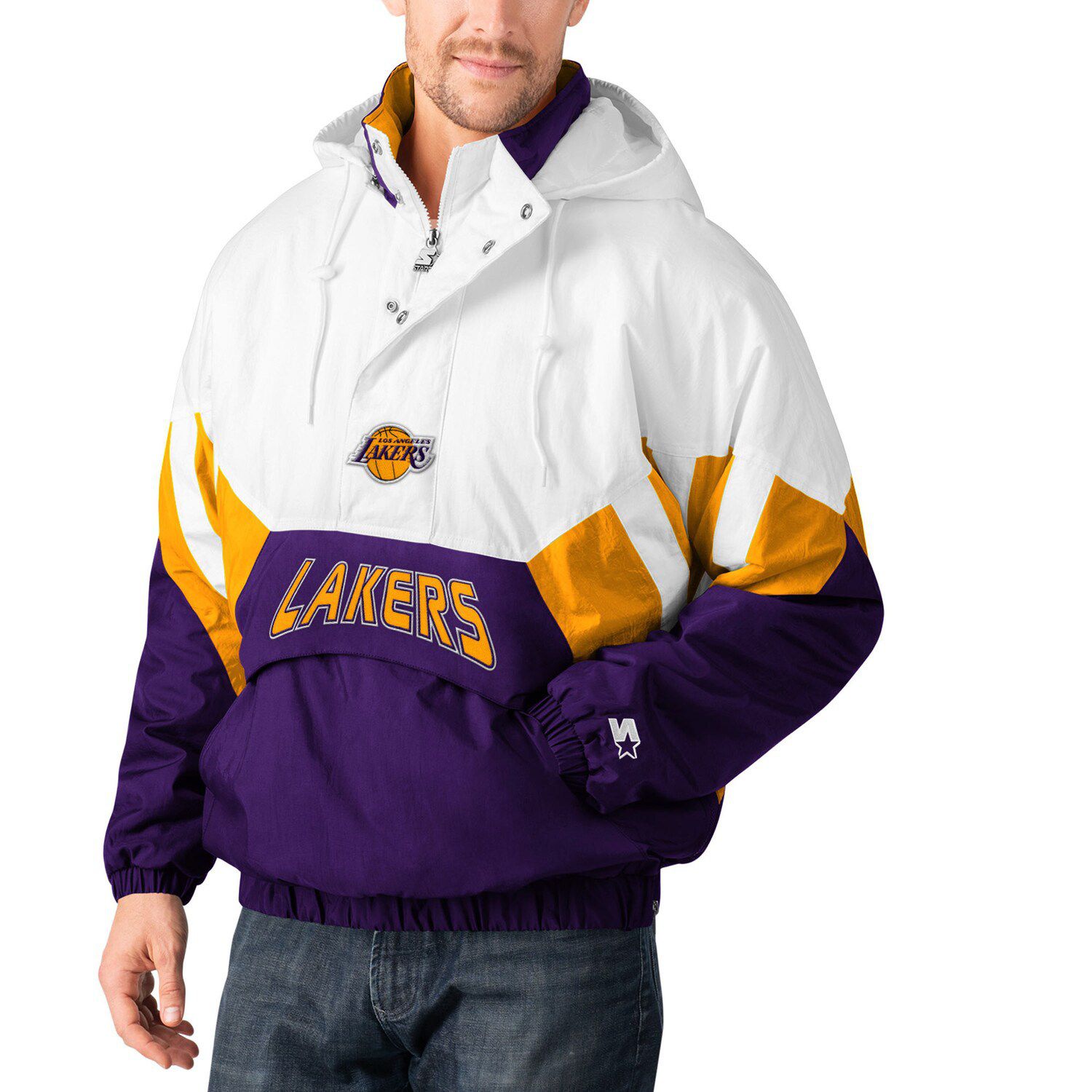 lakers pullover starter jacket