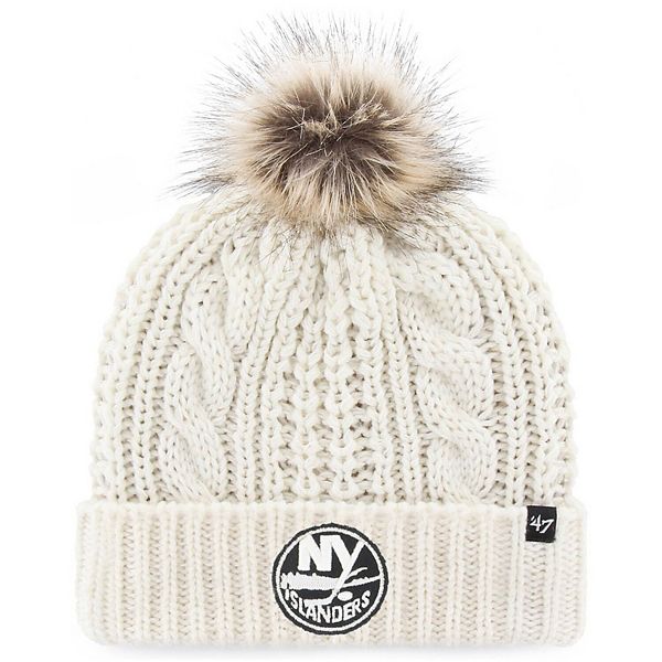 Women's '47 White Las Vegas Raiders Ashfield Cuffed Knit Hat with Pom