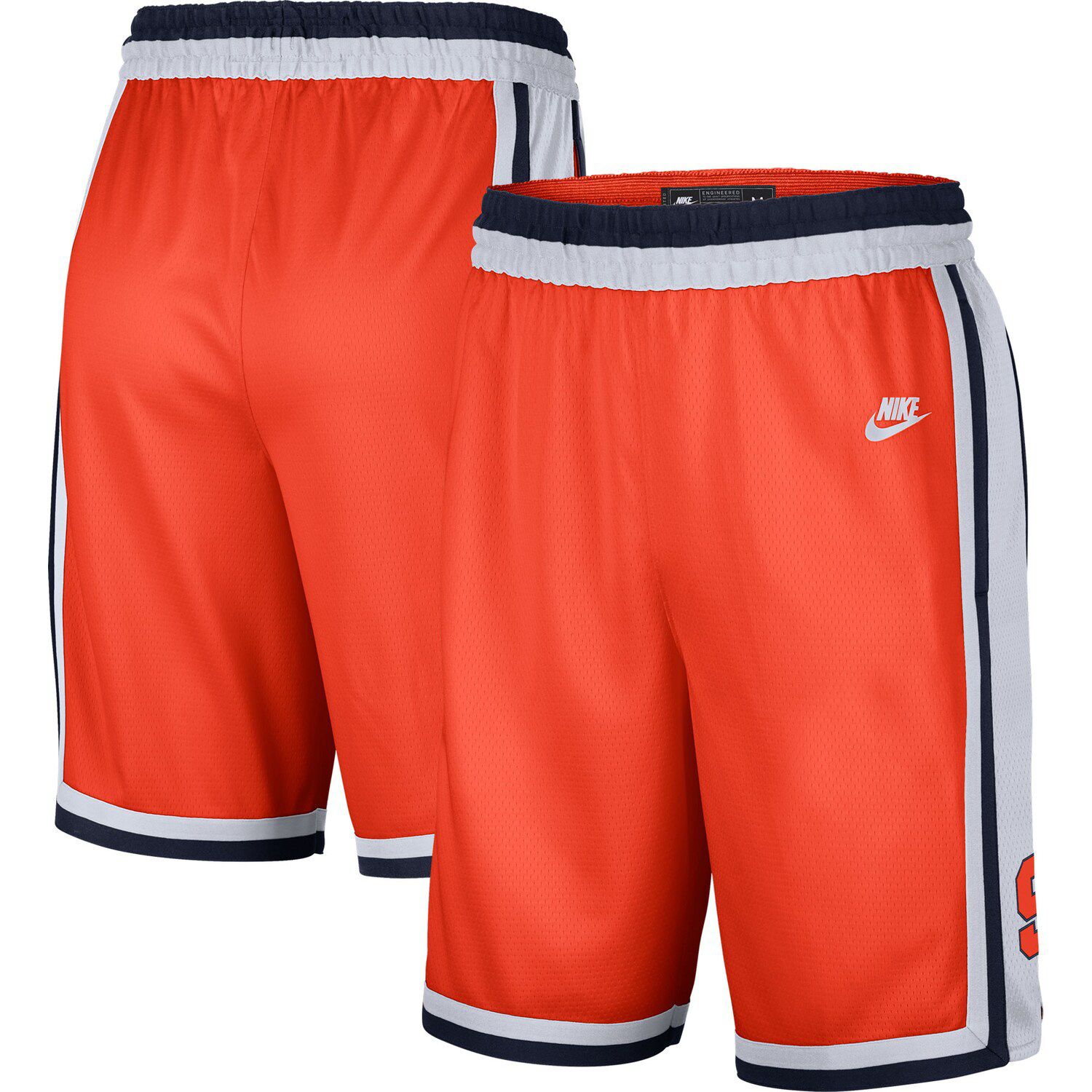 mens orange basketball shorts