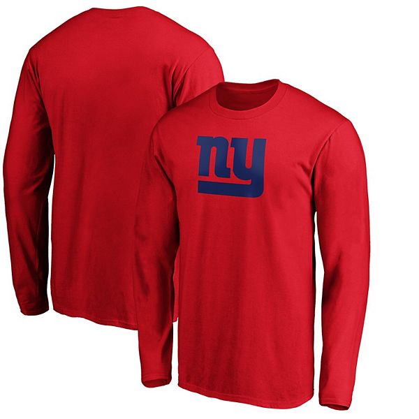 مسجل كاسيت قديم New York Giants Logo Long Sleeve T-Shirt Red مزروع صناعي