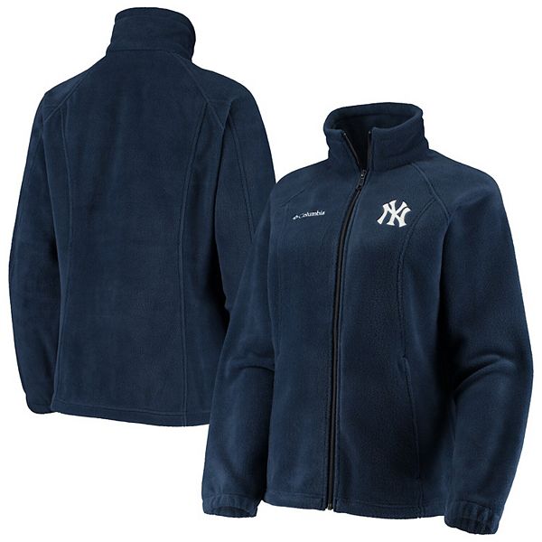 New York Yankees Columbia Steens Mountain Half-Snap Jacket - Navy