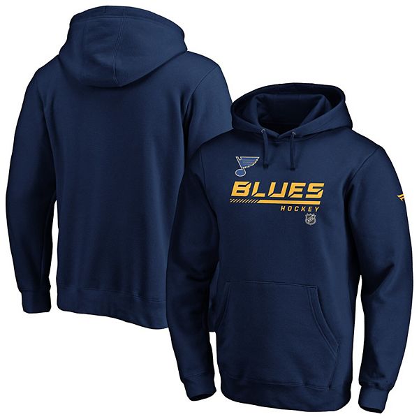 Men's St. Louis Blues adidas Navy Team Long Sleeve Quarter-Zip