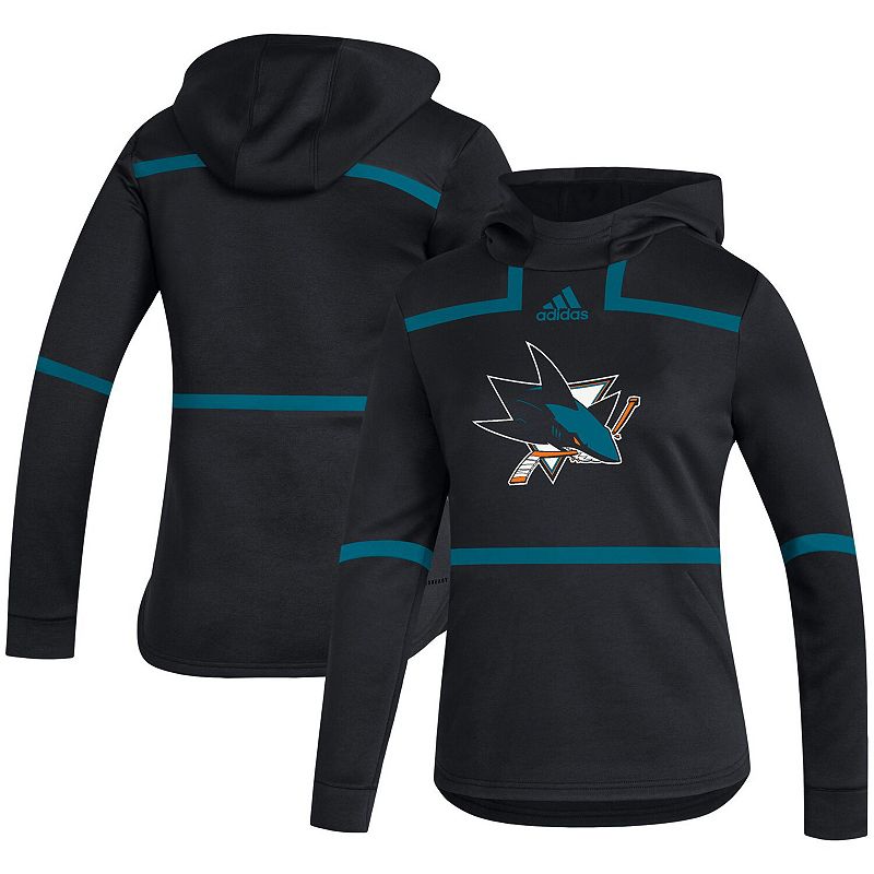 Womens adidas Black San Jose Sharks Under the Lights Pullover Hoodie, Size