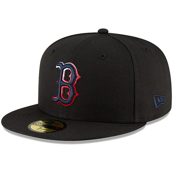 Men's New Era Black Boston Red Sox Ombre 59FIFTY Fitted Hat
