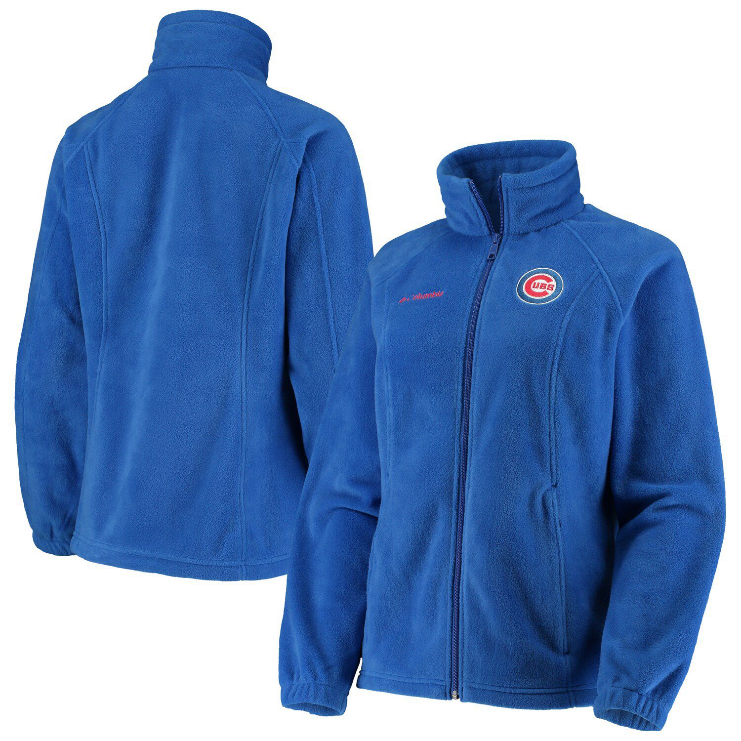 Men's JH Design Royal Chicago Cubs Reversible Fleece Full-Snap Hoodie Jacket Size: Small