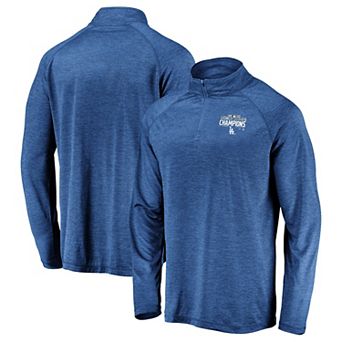 Men's Fanatics Branded Royal Los Angeles Dodgers 2020 World Series Champions Cutter Quarter-Zip Pullover Jacket