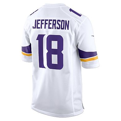 Men's Nike Justin Jefferson White Minnesota Vikings Game Jersey