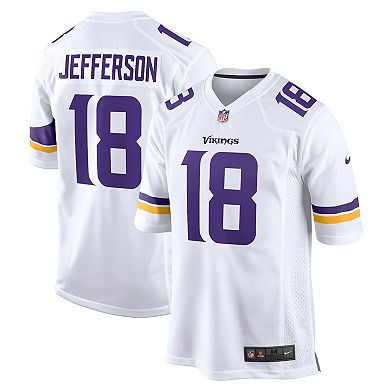 Men's Nike Justin Jefferson White Minnesota Vikings Game Jersey