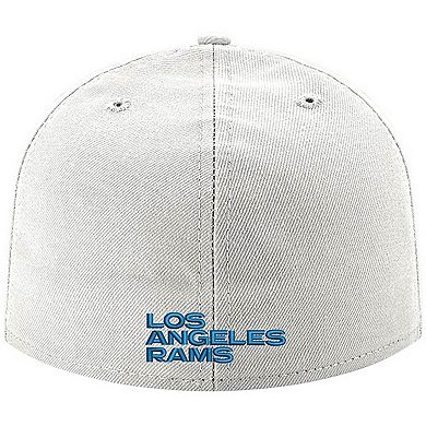 Men's New Era White Los Angeles Rams Omaha 59FIFTY Fitted Hat