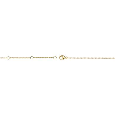 Gemminded 18k Gold Over Silver Lab-Created Sapphire & Lab-Created White Sapphire Station Necklace