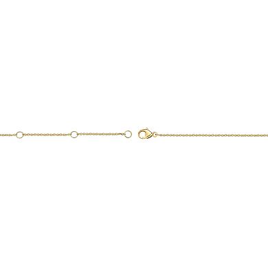 Gemminded 18k Gold Over Silver Garnet & White Topaz Necklace