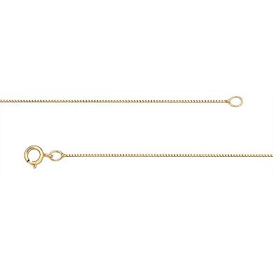 Gemminded 18k Gold Plated Sterling Silver Blue Topaz & White Topaz Circular Pendant Necklace