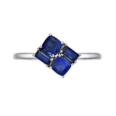 Gemminded Sterling Silver & Lab-Created Sapphire Ring