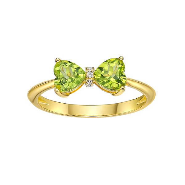 Heart shaped store peridot ring