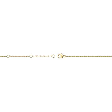 Gemminded 18k Gold Over Silver Peridot & White Topaz Station Necklace
