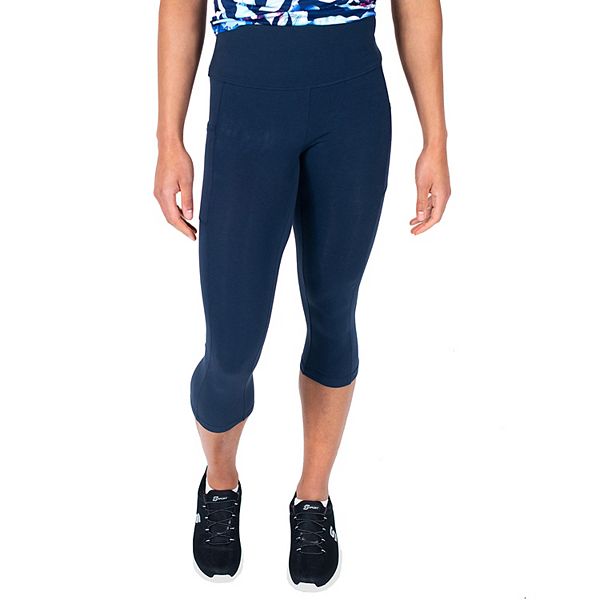 Spalding Women's Activewear Cotton Spandex 17 Inseam Capri Leggings 