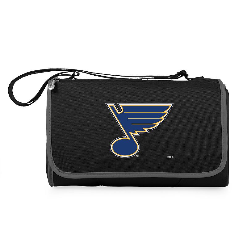 Picnic Time St. Louis Blues Outdoor Picnic Blanket & Tote, Black