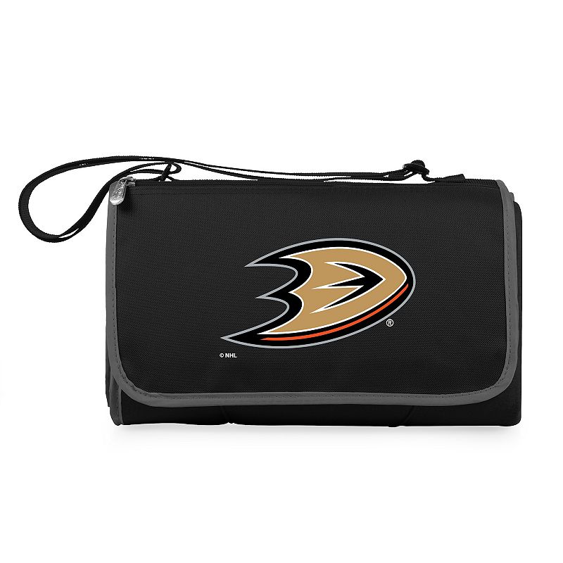 Picnic Time Anaheim Ducks Outdoor Picnic Blanket & Tote, Black