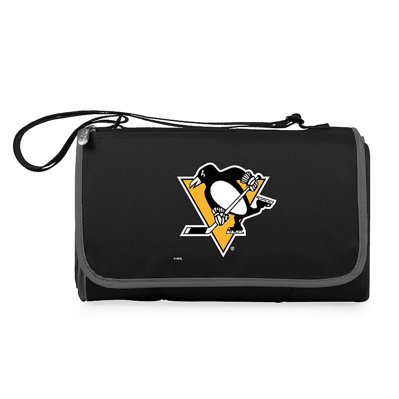 Picnic Time Pittsburgh Penguins Outdoor Picnic Blanket & Tote, Black