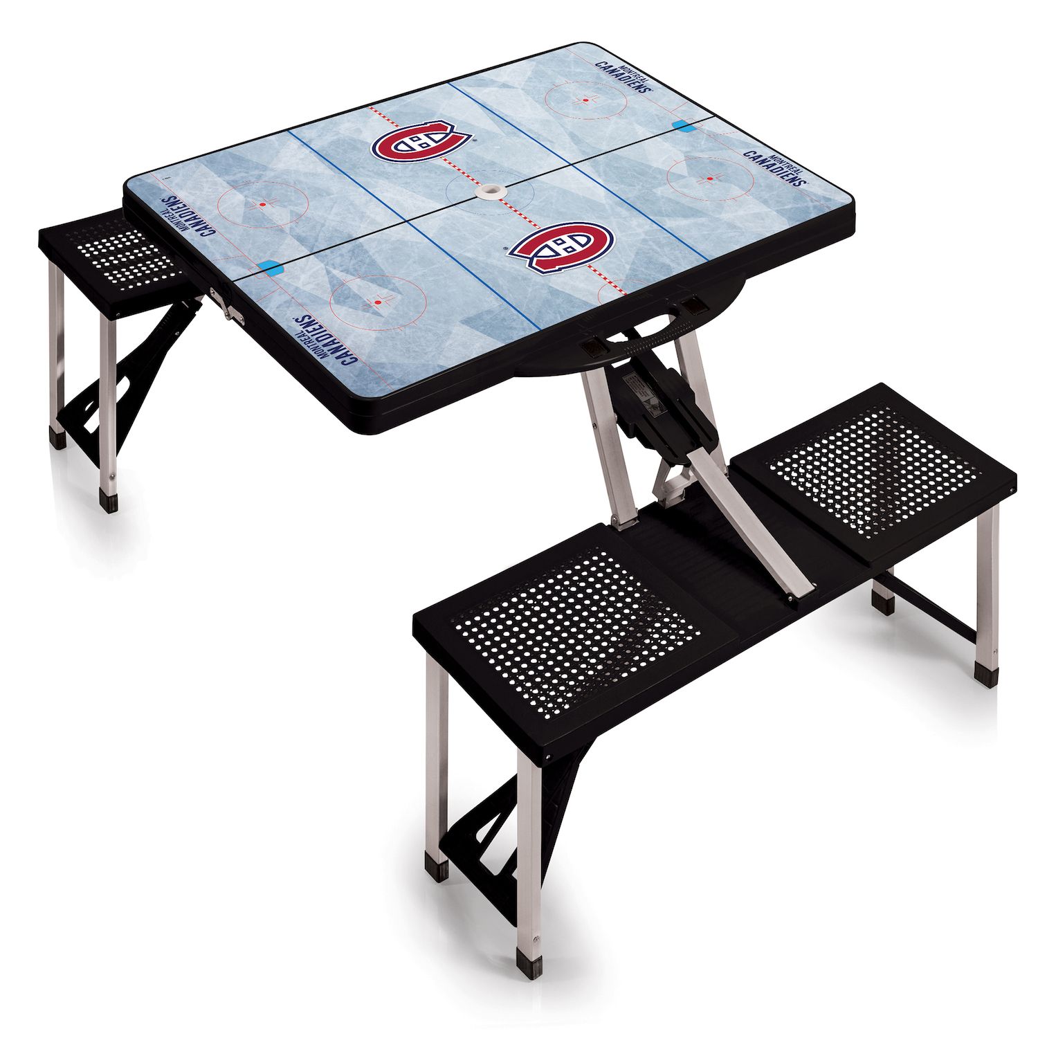 Picnic Time Montreal Canadiens Portable Folding Picnic Table   4849381 Cnd Black