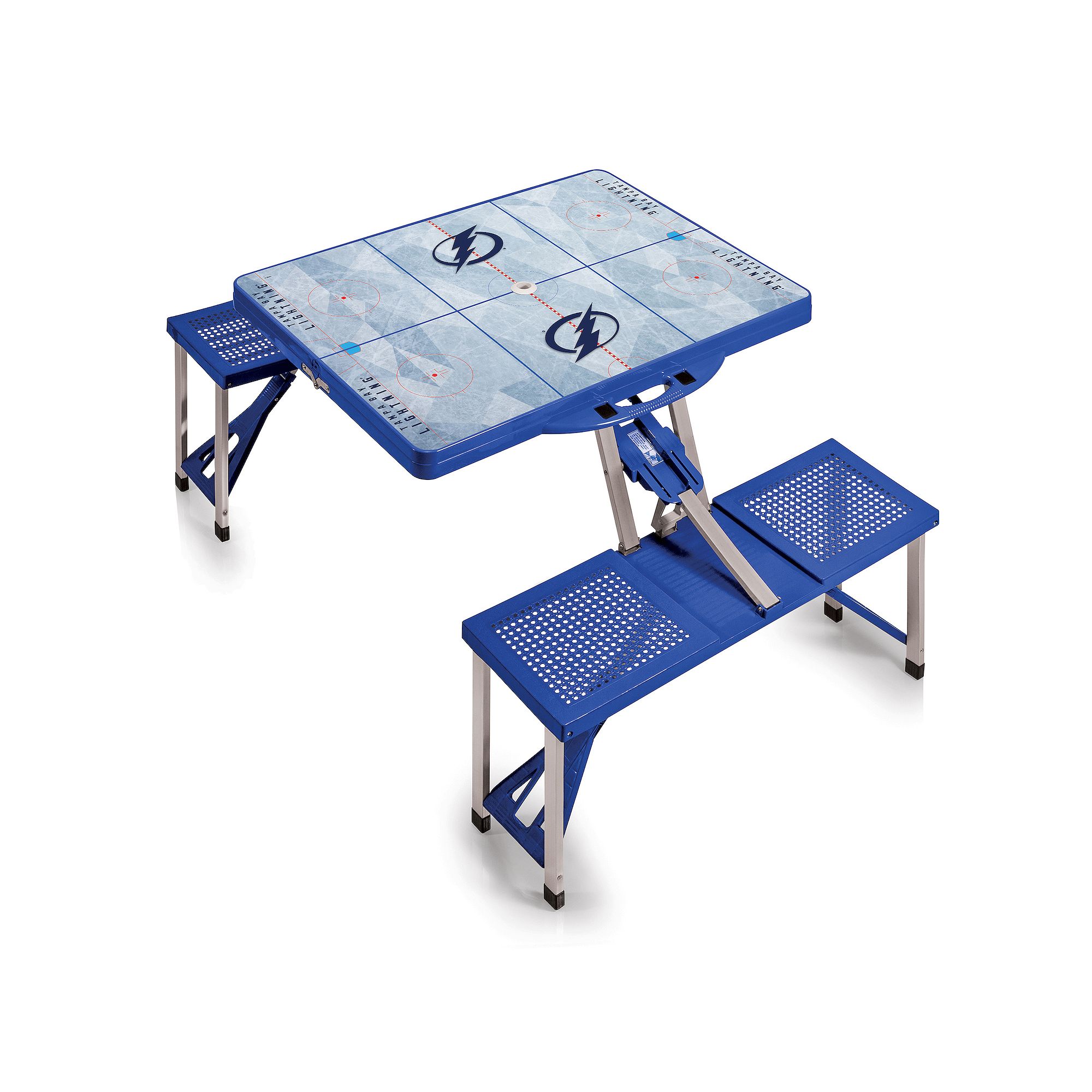 Picnic Time Tampa Bay Lightning Portable Folding Picnic Table, Lgh Blue
