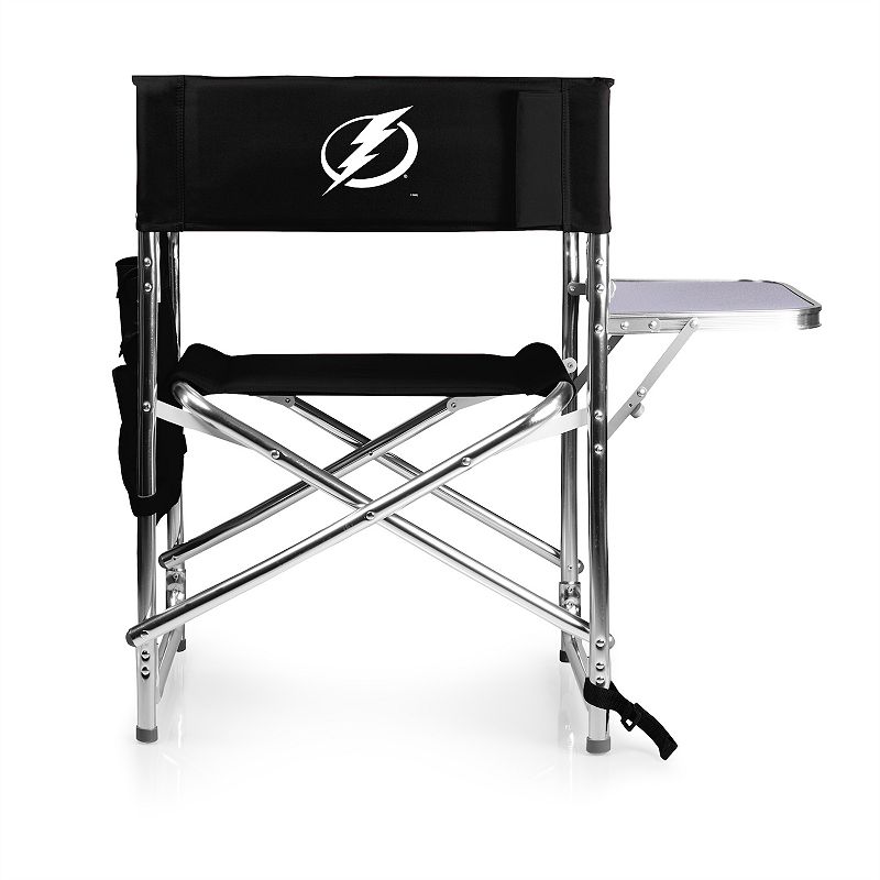 Picnic Time Tampa Bay Lightning Foldable Sports Chair, Lgh Black