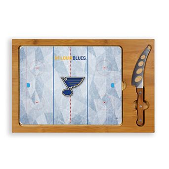 Picnic Time St. Louis Blues Icon Glass Top Cutting Board & Knife Set