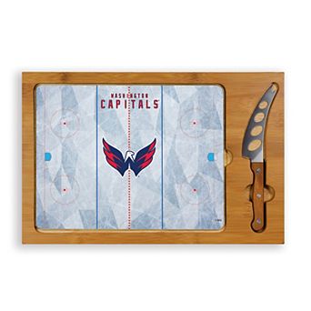 Picnic Time Washington Capitals Icon Glass Top Cutting Board & Knife Set