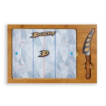 Picnic Time Anaheim Ducks Icon Glass Top Cutting Board & Knife Set