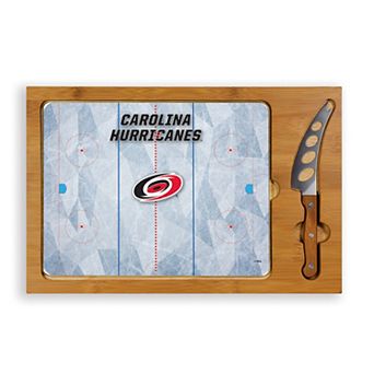 Picnic Time Carolina Hurricanes Icon Glass Top Cutting Board & Knife Set