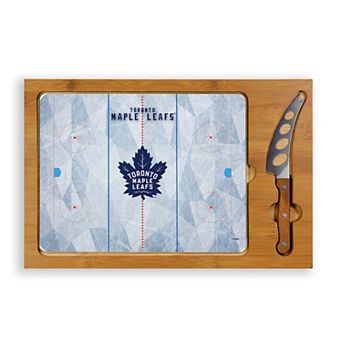 Picnic Time Toronto Maple Leafs Icon Glass Top Cutting Board & Knife Set