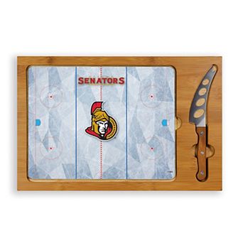 Picnic Time Ottawa Senators Icon Glass Top Cutting Board & Knife Set
