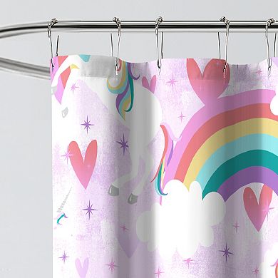 Dream Factory Unicorn Rainbow Shower Curtain