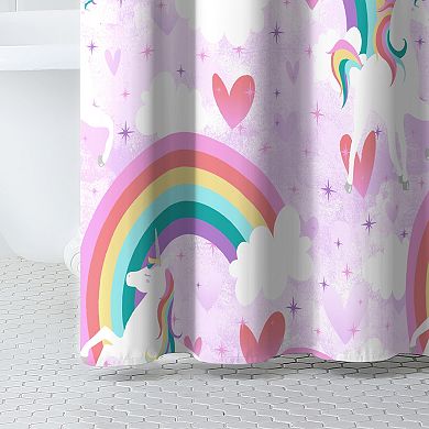 Dream Factory Unicorn Rainbow Shower Curtain