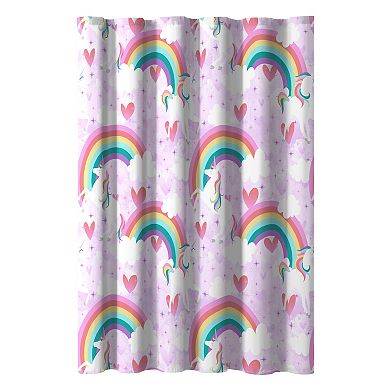 Dream Factory Unicorn Rainbow Shower Curtain