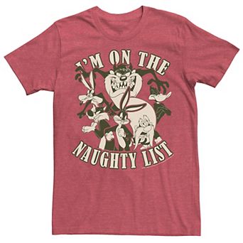 Men's Looney Tunes Christmas I'm On The Naughty List Tee