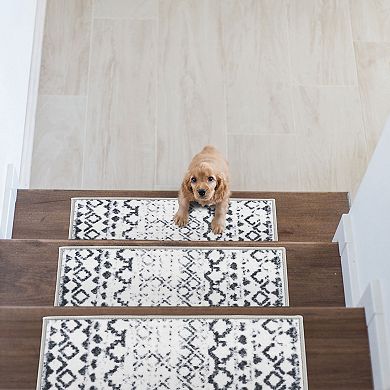World Rug Gallery Muted Geo Stair Treads