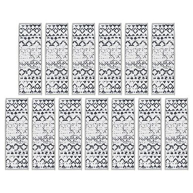 World Rug Gallery Muted Geo Stair Treads