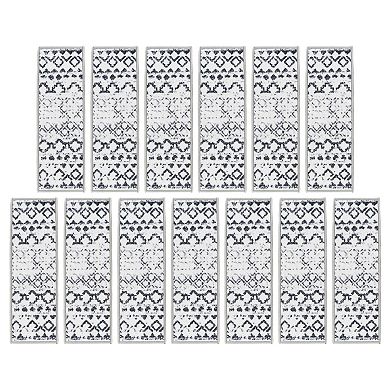 World Rug Gallery Geometric 13-pack Stair Treads