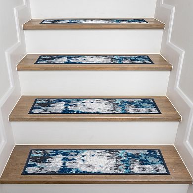 World Rug Gallery Abstract 4-pk Stair Treads