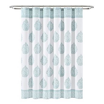 Lush Decor Teardrop Leaf Shower Curtain