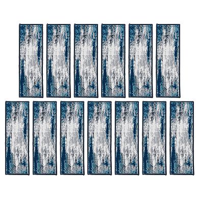 World Rug Gallery Abstract 4-pk Stair Treads